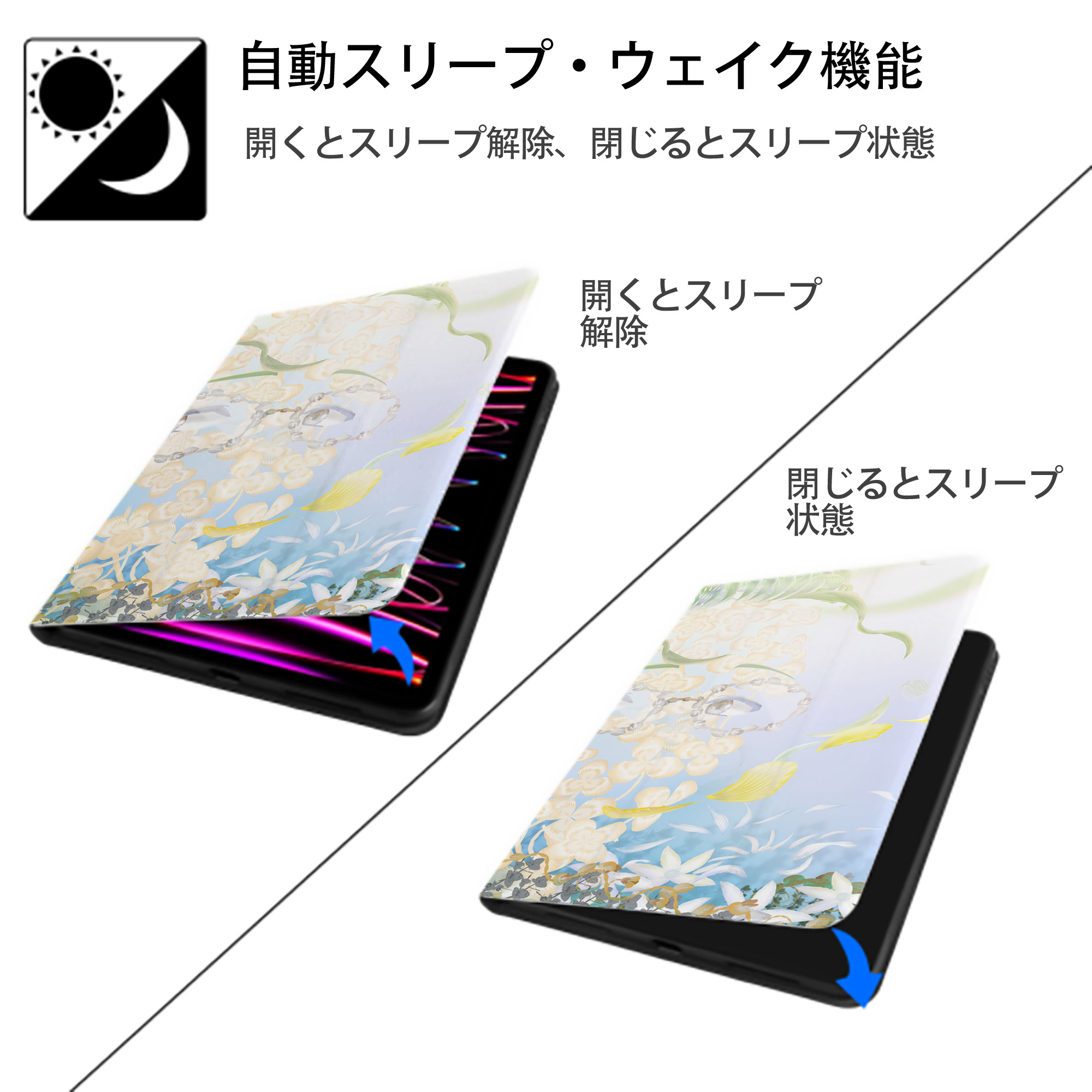 葬送のフリーレン Frieren IPadケース ペンホルダー付き ブックスタイルデザイン