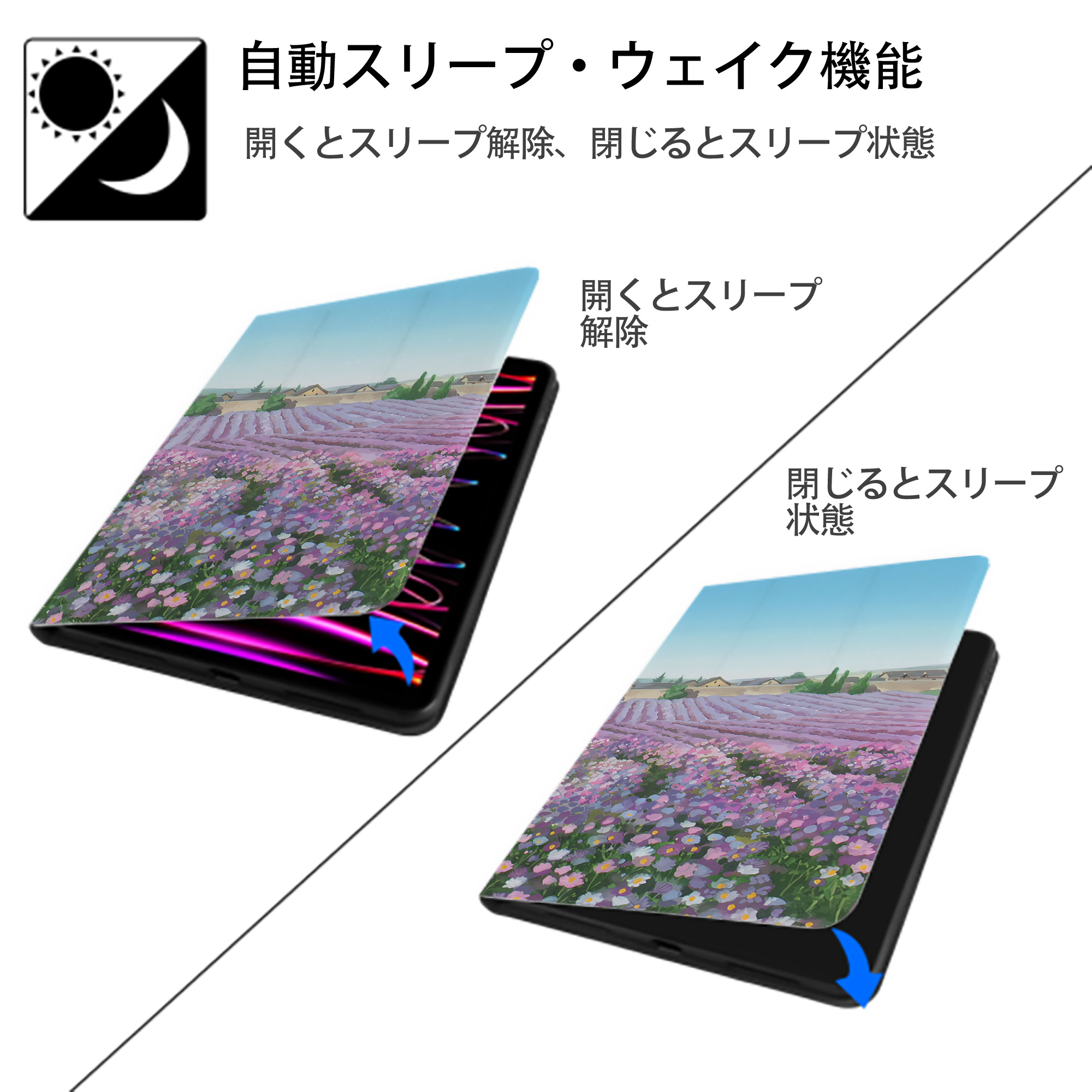 葬送のフリーレン Frieren IPadケース ペンホルダー付き ブックスタイルデザイン