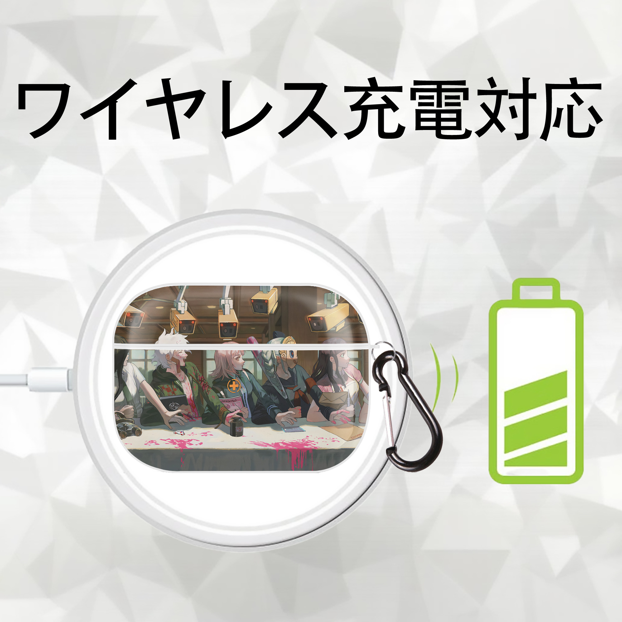 葬送のフリーレン Frieren 【AirPods Pro用】ハードシェル保護ケース 耐衝撃・防指紋・カラビナ付き商品仕様