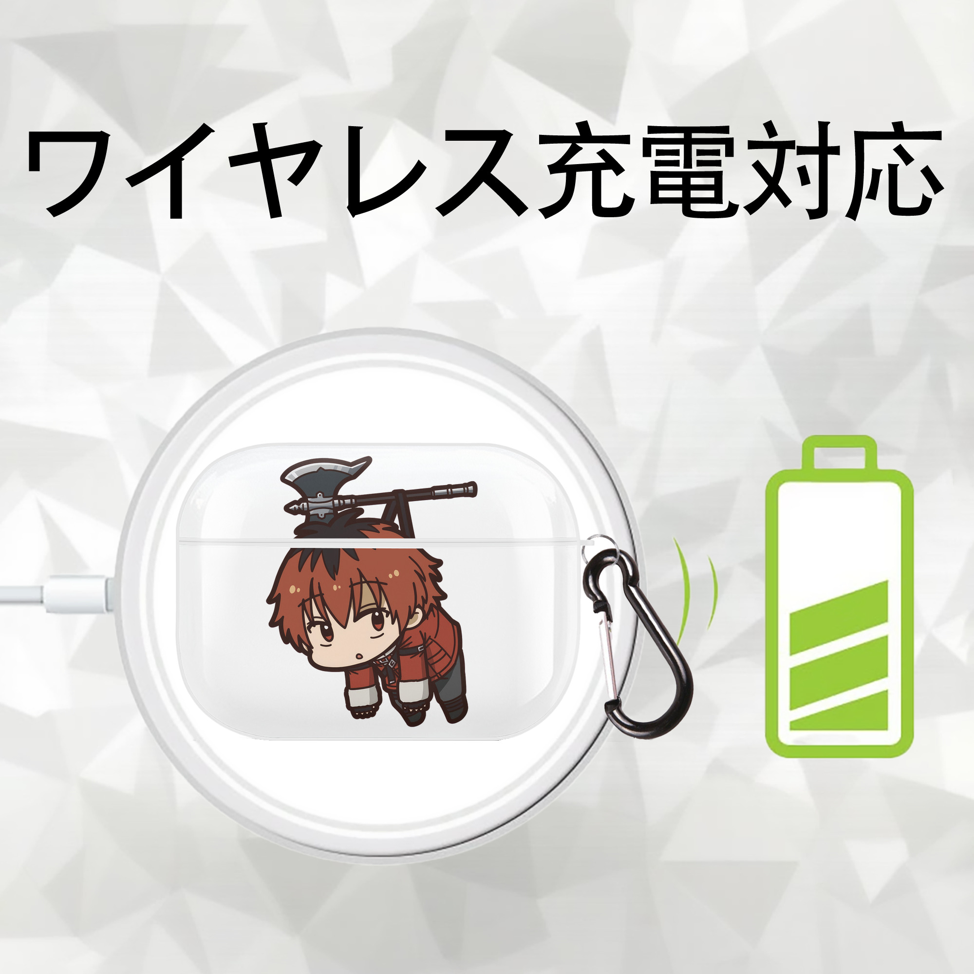 葬送のフリーレン Frieren 【AirPods Pro用】ハードシェル保護ケース 耐衝撃・防指紋・カラビナ付き商品仕様