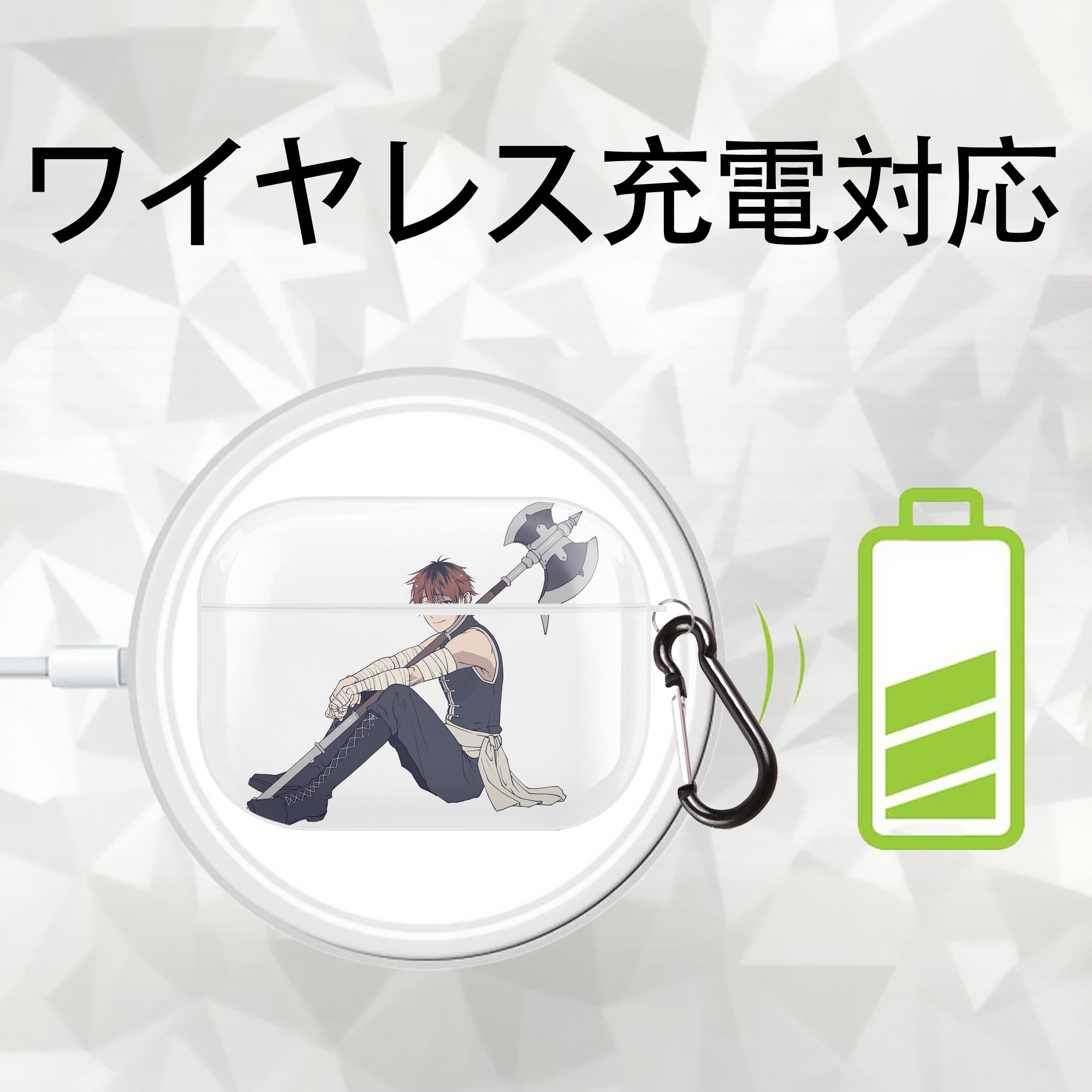 葬送のフリーレン Frieren 【AirPods Pro用】ハードシェル保護ケース 耐衝撃・防指紋・カラビナ付き商品仕様
