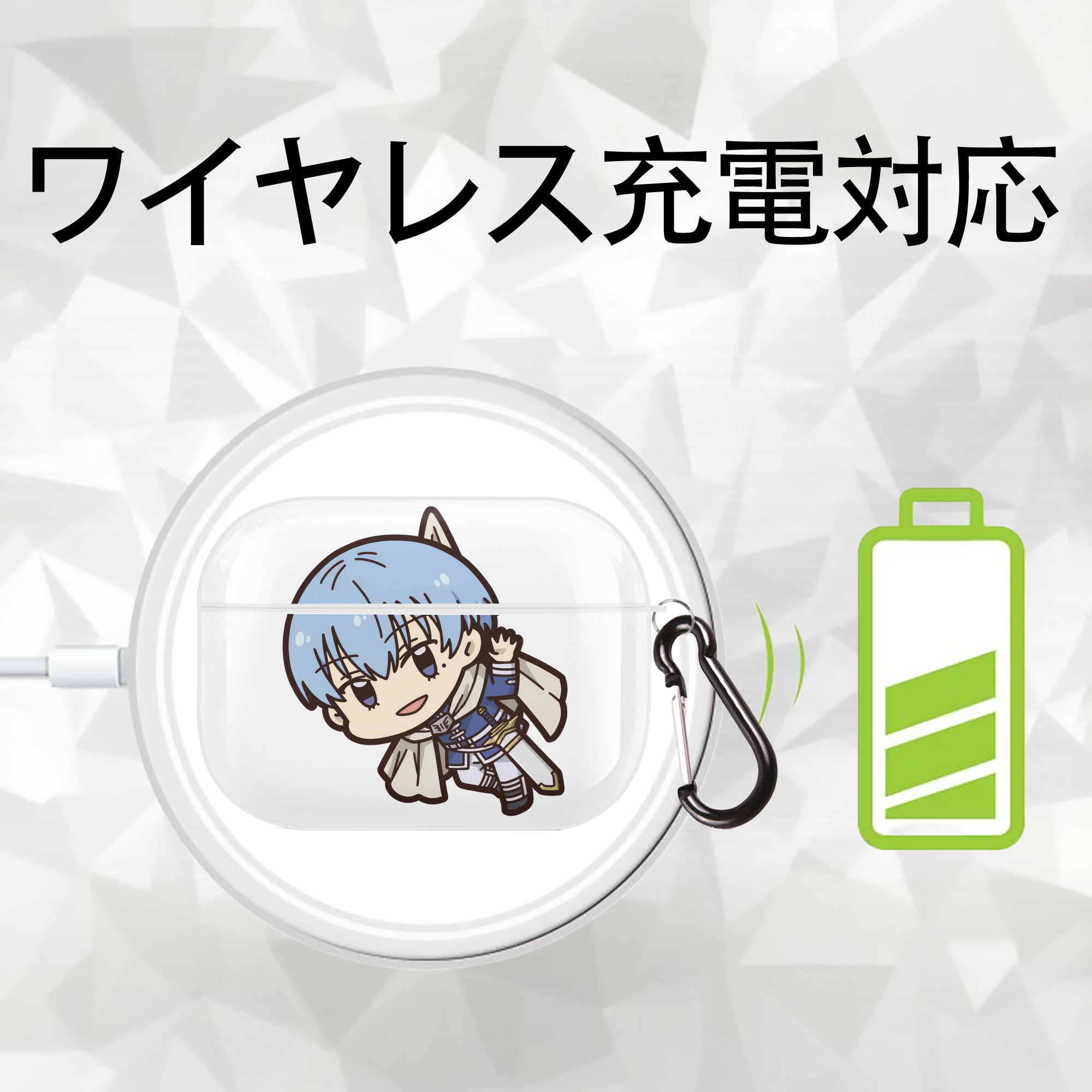 葬送のフリーレン Frieren 【AirPods Pro用】ハードシェル保護ケース 耐衝撃・防指紋・カラビナ付き商品仕様