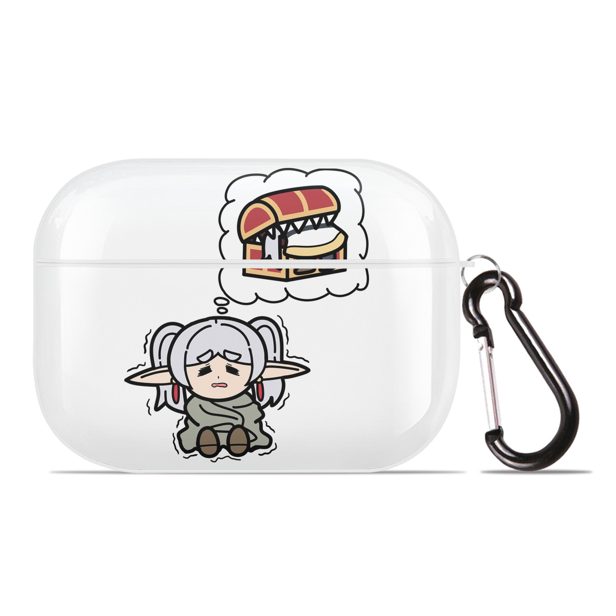 （画像用） 葬送のフリーレン Frieren 【AirPods Pro用】ハードシェル保護ケース 耐衝撃・防指紋・カラビナ付き商品仕様