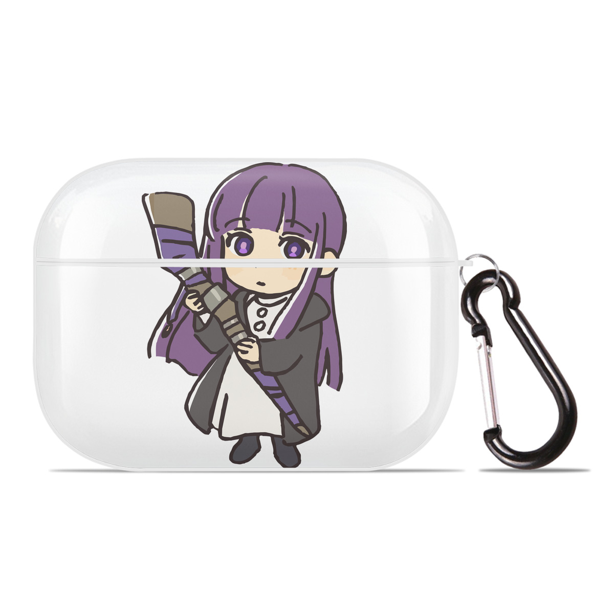 （画像用） 葬送のフリーレン Frieren 【AirPods Pro用】ハードシェル保護ケース 耐衝撃・防指紋・カラビナ付き商品仕様
