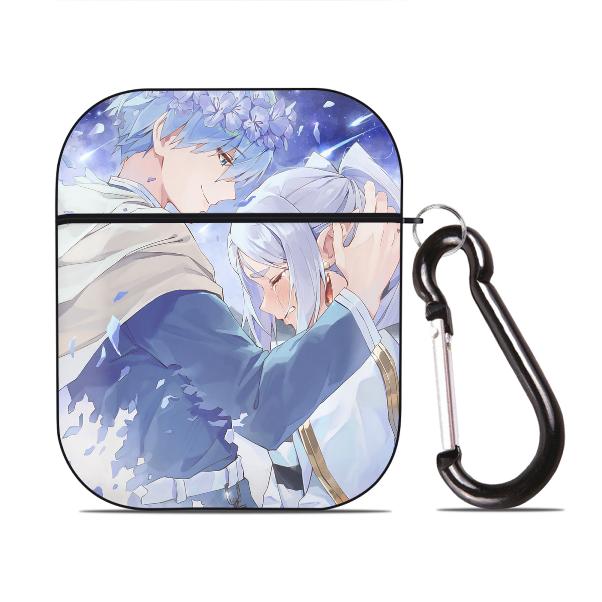 （画像用） 葬送のフリーレン Frieren AirPods 第2世代保護ケース ハードシェル ブラック 耐衝撃・防指紋・カラビナ付き