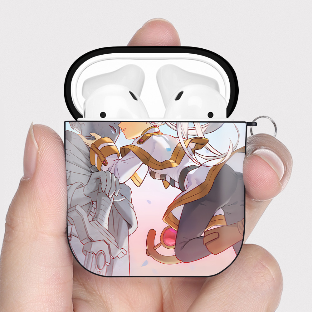 （画像用） 葬送のフリーレン Frieren AirPods 第2世代保護ケース ハードシェル ブラック 耐衝撃・防指紋・カラビナ付き