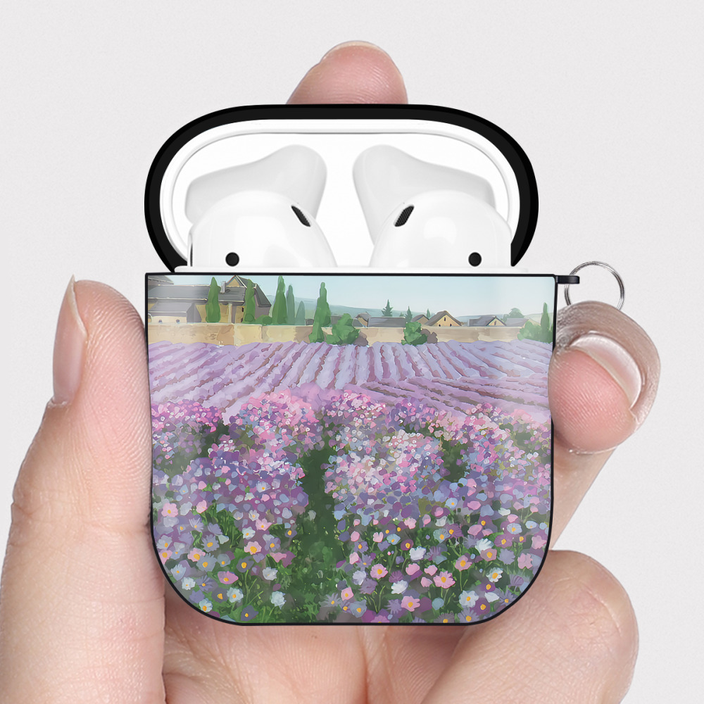 （画像用） 葬送のフリーレン Frieren AirPods 第2世代保護ケース ハードシェル ブラック 耐衝撃・防指紋・カラビナ付き