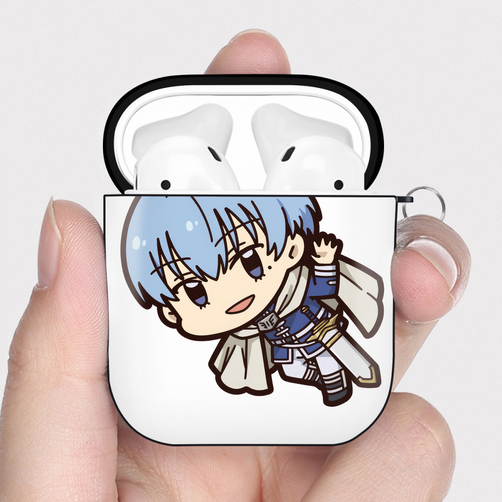 （画像用） 葬送のフリーレン Frieren AirPods 第2世代保護ケース ハードシェル ブラック 耐衝撃・防指紋・カラビナ付き