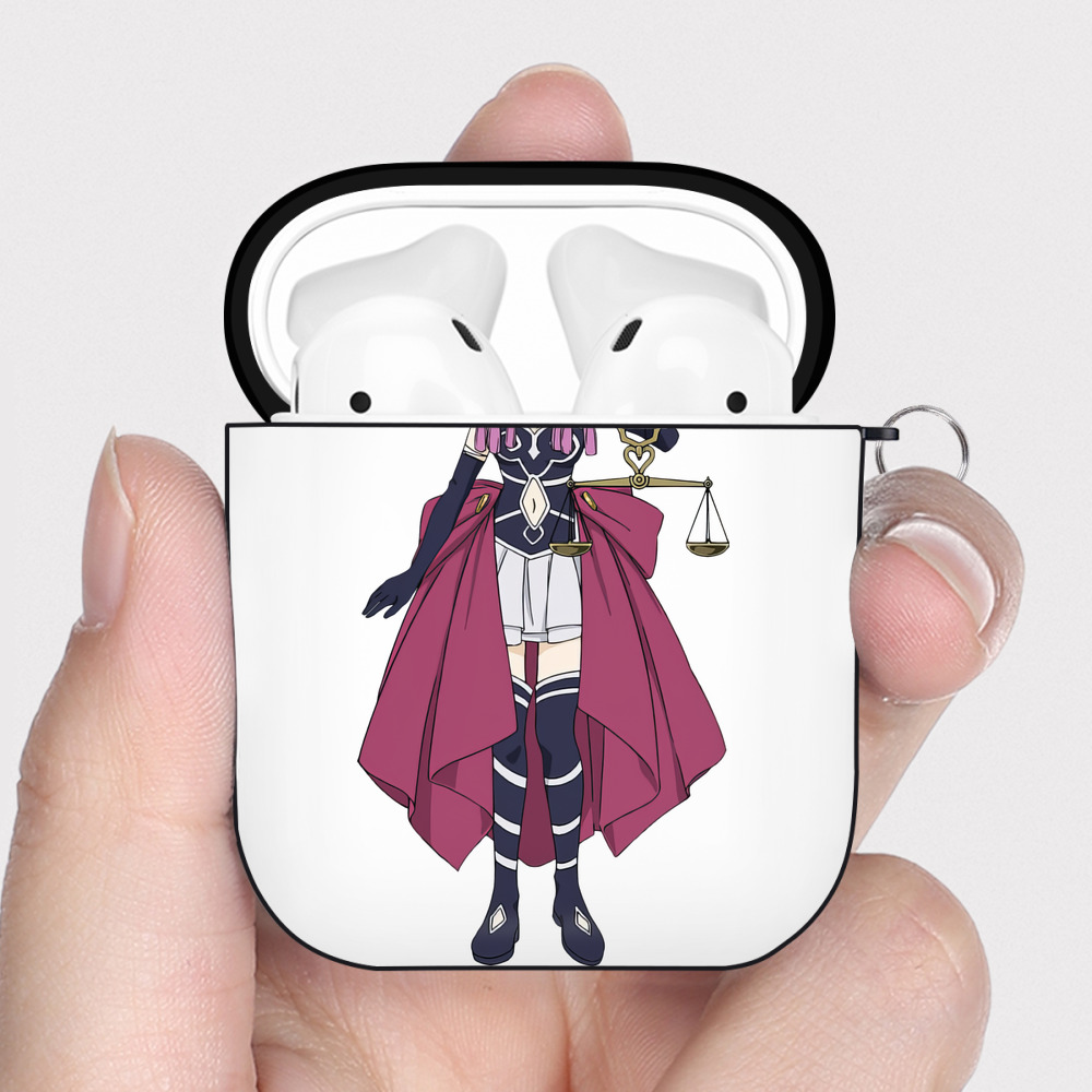 （画像用） 葬送のフリーレン Frieren AirPods 第2世代保護ケース ハードシェル ブラック 耐衝撃・防指紋・カラビナ付き