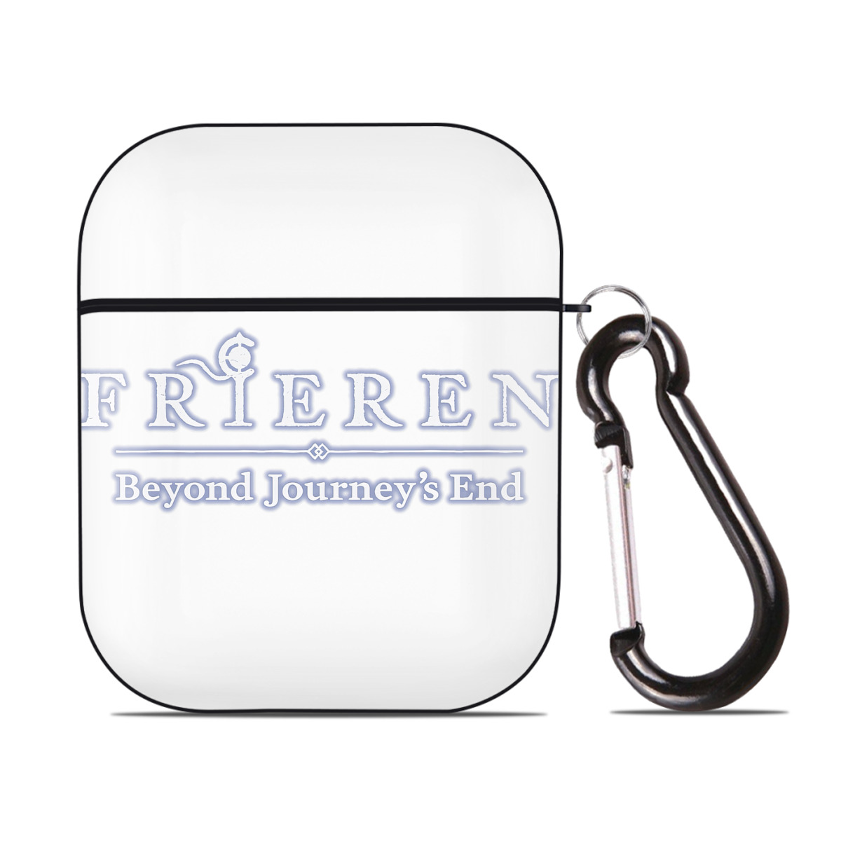 （画像用） 葬送のフリーレン Frieren AirPods 第2世代保護ケース ハードシェル ブラック 耐衝撃・防指紋・カラビナ付き