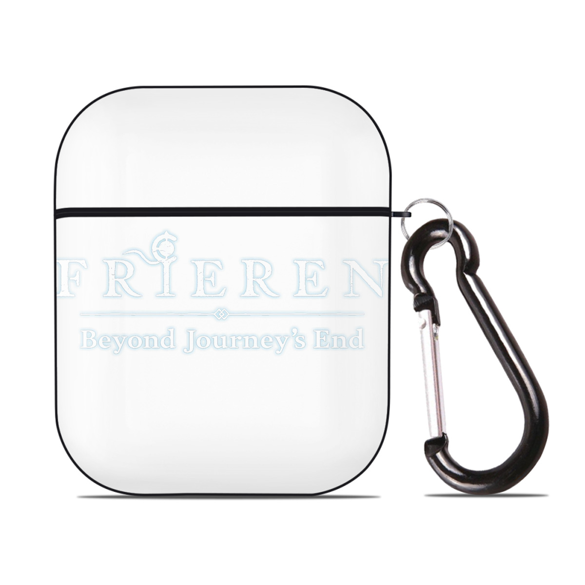 （画像用） 葬送のフリーレン Frieren AirPods 第2世代保護ケース ハードシェル ブラック 耐衝撃・防指紋・カラビナ付き