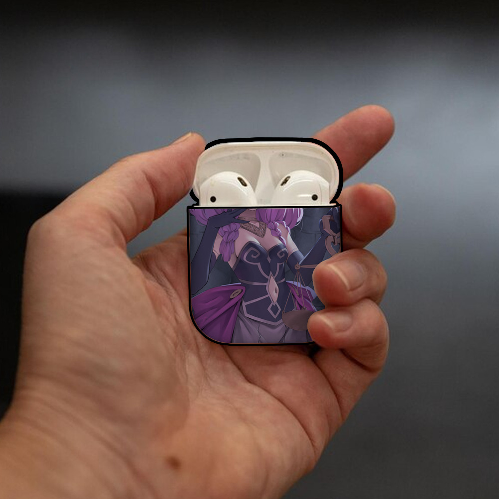 葬送のフリーレン Frieren AirPods 第2世代保護ケース ハードシェル ブラック 耐衝撃・防指紋・カラビナ付き