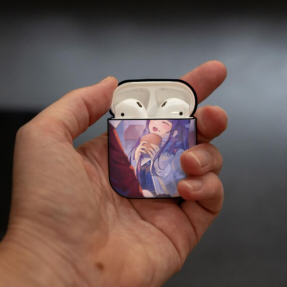 葬送のフリーレン Frieren AirPods 第2世代保護ケース ハードシェル ブラック 耐衝撃・防指紋・カラビナ付き