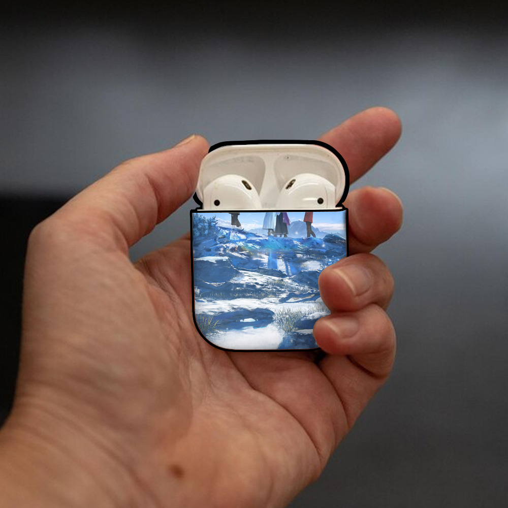 葬送のフリーレン Frieren AirPods 第2世代保護ケース ハードシェル ブラック 耐衝撃・防指紋・カラビナ付き