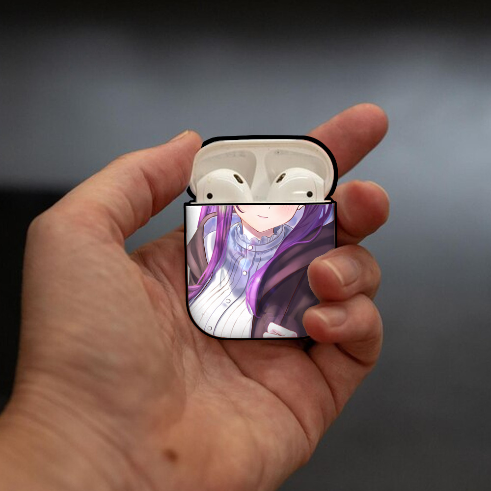 葬送のフリーレン Frieren AirPods 第2世代保護ケース ハードシェル ブラック 耐衝撃・防指紋・カラビナ付き
