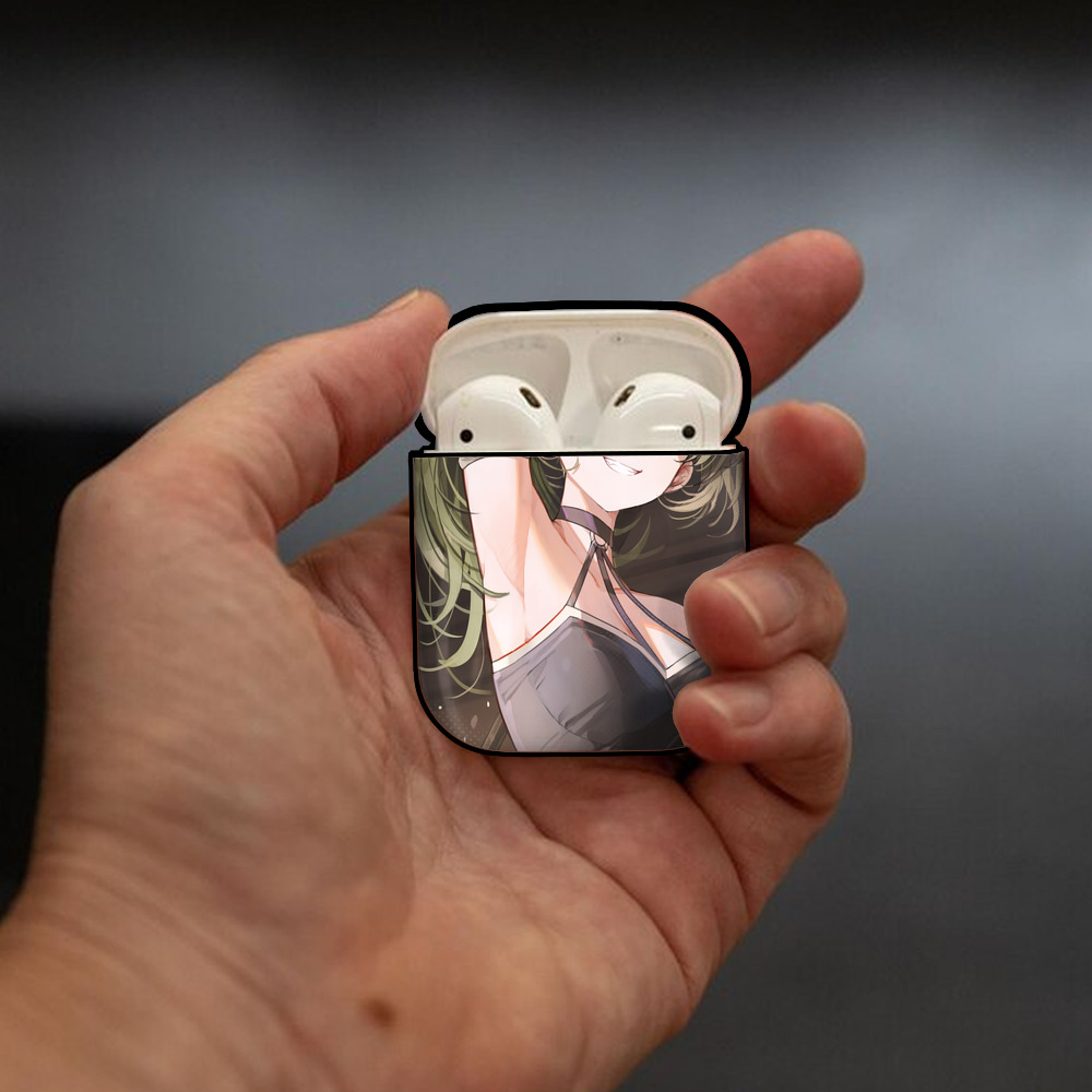 葬送のフリーレン Frieren AirPods 第2世代保護ケース ハードシェル ブラック 耐衝撃・防指紋・カラビナ付き