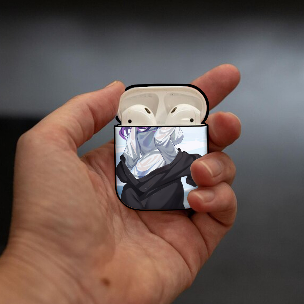 葬送のフリーレン Frieren AirPods 第2世代保護ケース ハードシェル ブラック 耐衝撃・防指紋・カラビナ付き