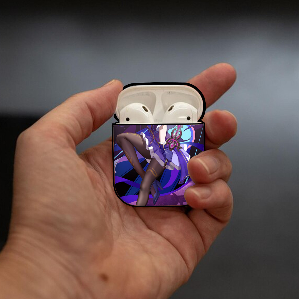 葬送のフリーレン Frieren AirPods 第2世代保護ケース ハードシェル ブラック 耐衝撃・防指紋・カラビナ付き