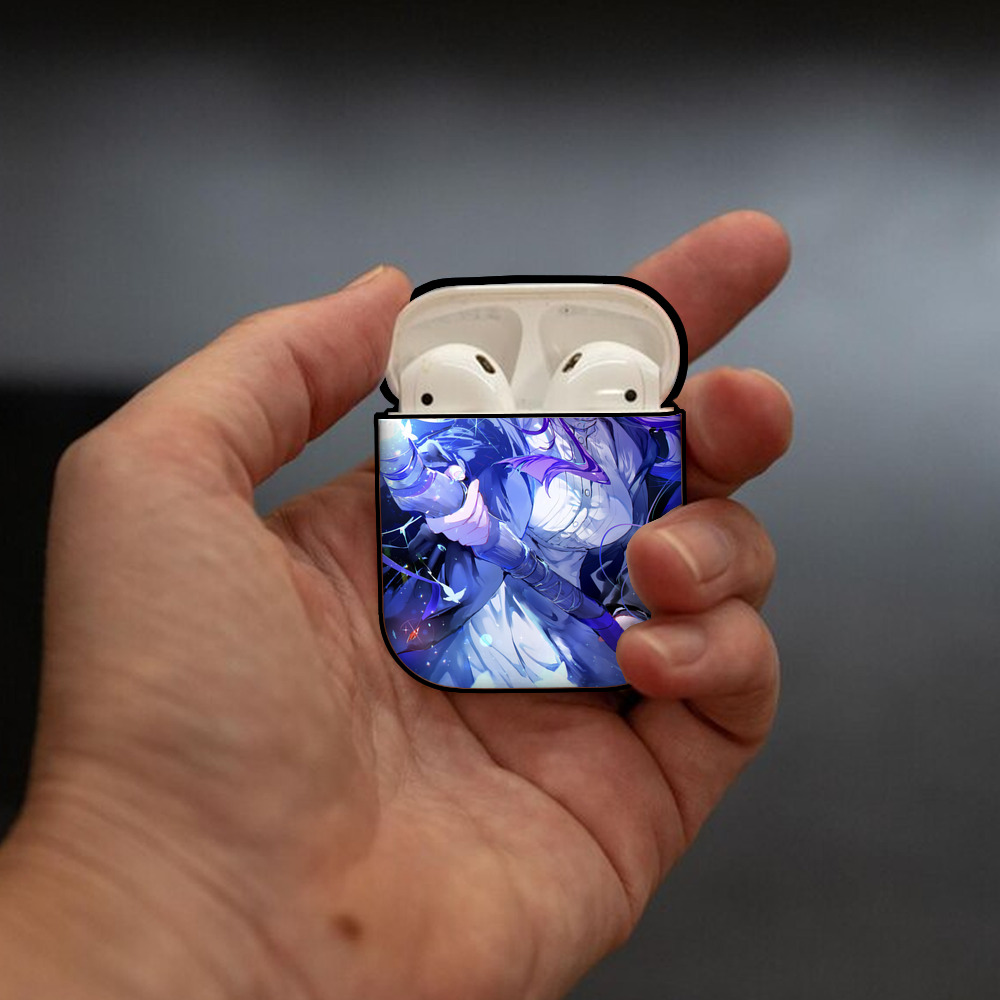 葬送のフリーレン Frieren AirPods 第2世代保護ケース ハードシェル ブラック 耐衝撃・防指紋・カラビナ付き