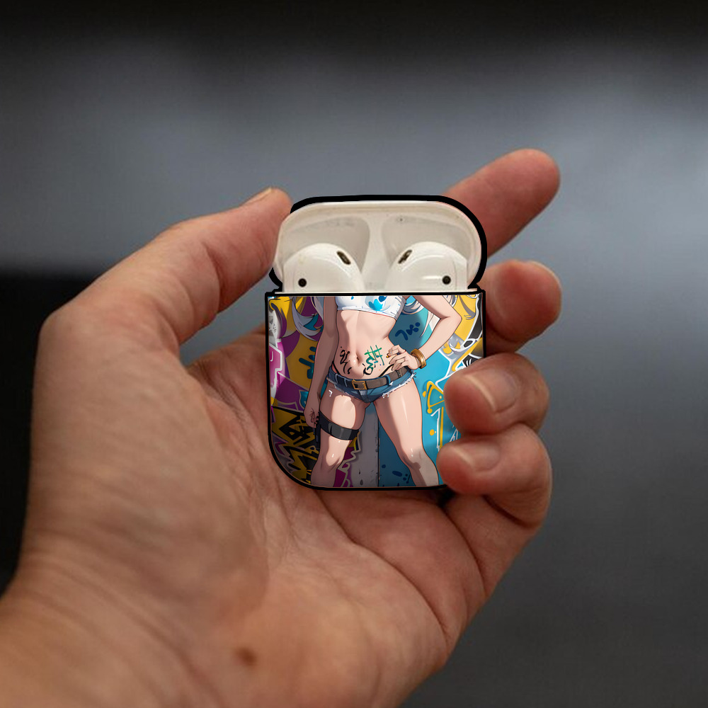 葬送のフリーレン Frieren AirPods 第2世代保護ケース ハードシェル ブラック 耐衝撃・防指紋・カラビナ付き