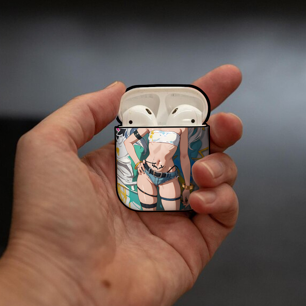 葬送のフリーレン Frieren AirPods 第2世代保護ケース ハードシェル ブラック 耐衝撃・防指紋・カラビナ付き