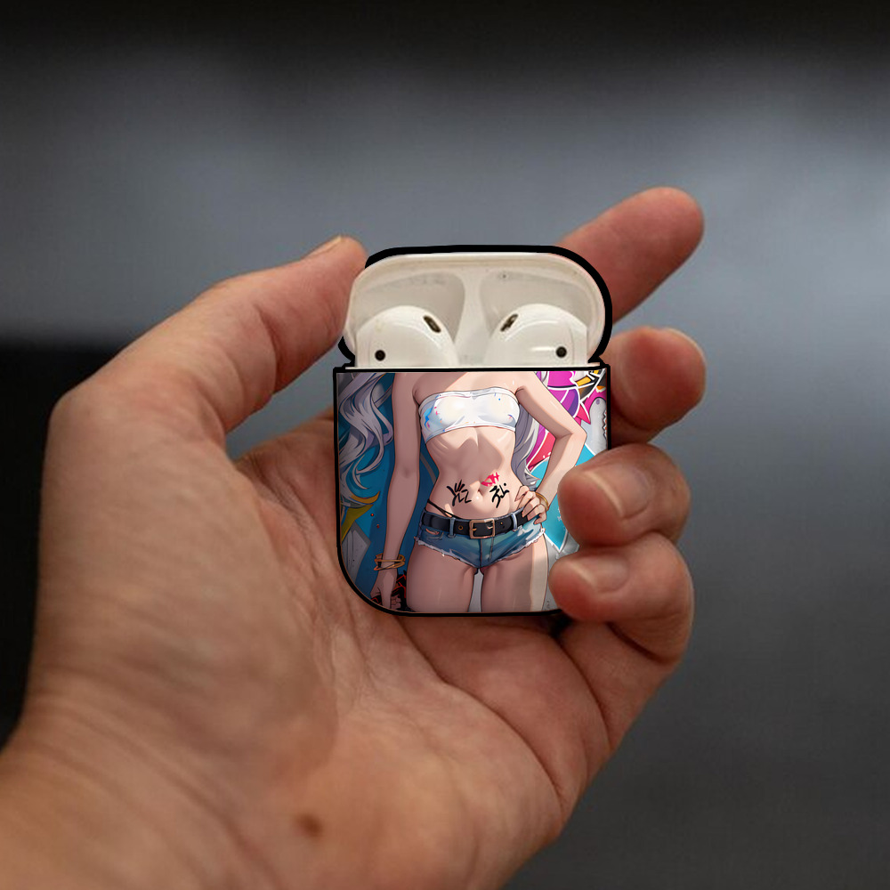 葬送のフリーレン Frieren AirPods 第2世代保護ケース ハードシェル ブラック 耐衝撃・防指紋・カラビナ付き