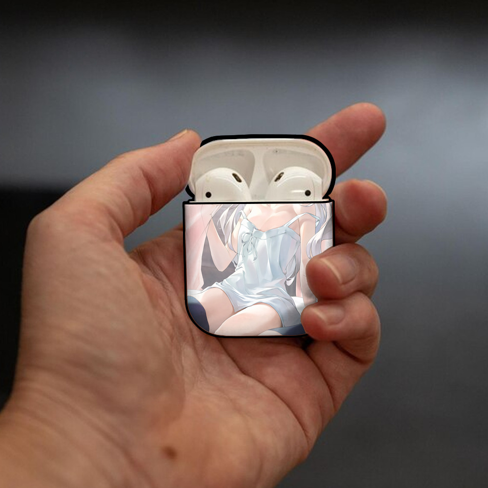 葬送のフリーレン Frieren AirPods 第2世代保護ケース ハードシェル ブラック 耐衝撃・防指紋・カラビナ付き