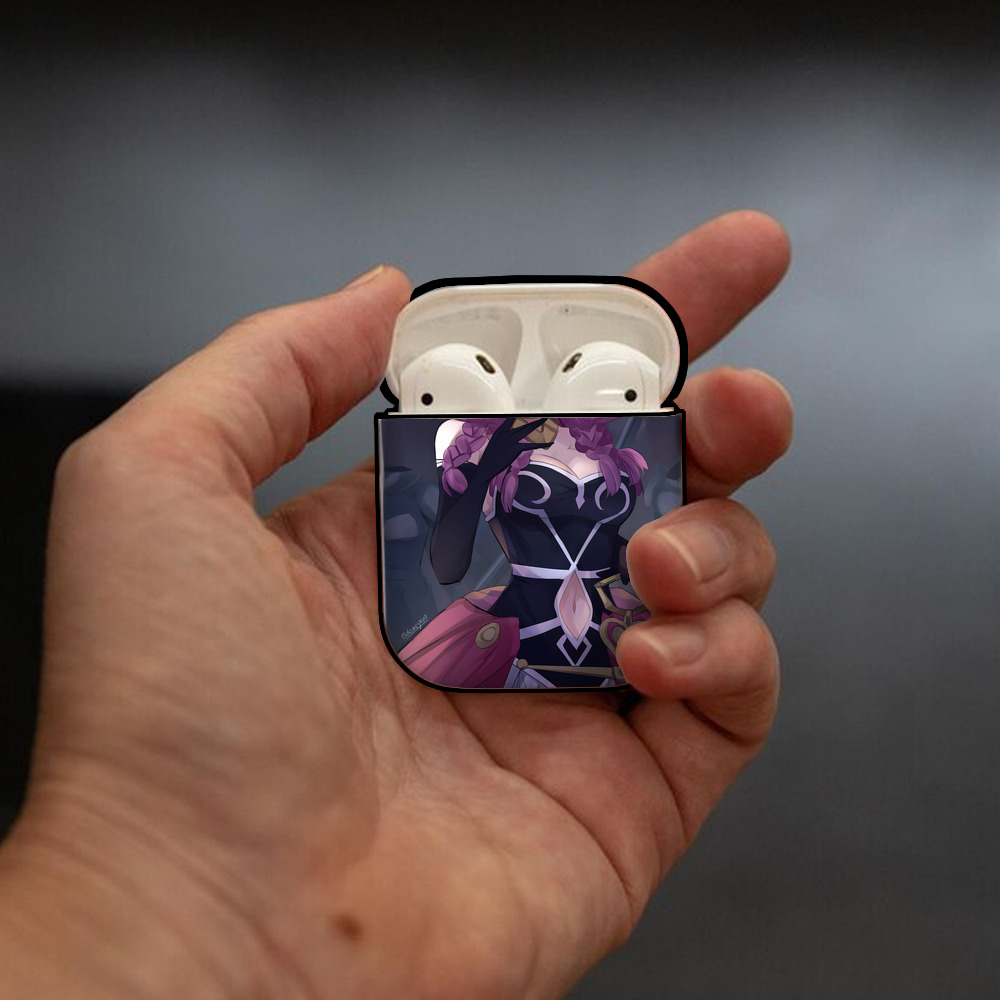 葬送のフリーレン Frieren AirPods 第2世代保護ケース ハードシェル ブラック 耐衝撃・防指紋・カラビナ付き
