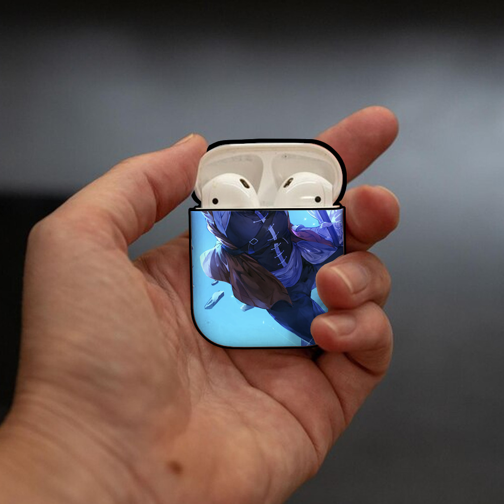 葬送のフリーレン Frieren AirPods 第2世代保護ケース ハードシェル ブラック 耐衝撃・防指紋・カラビナ付き