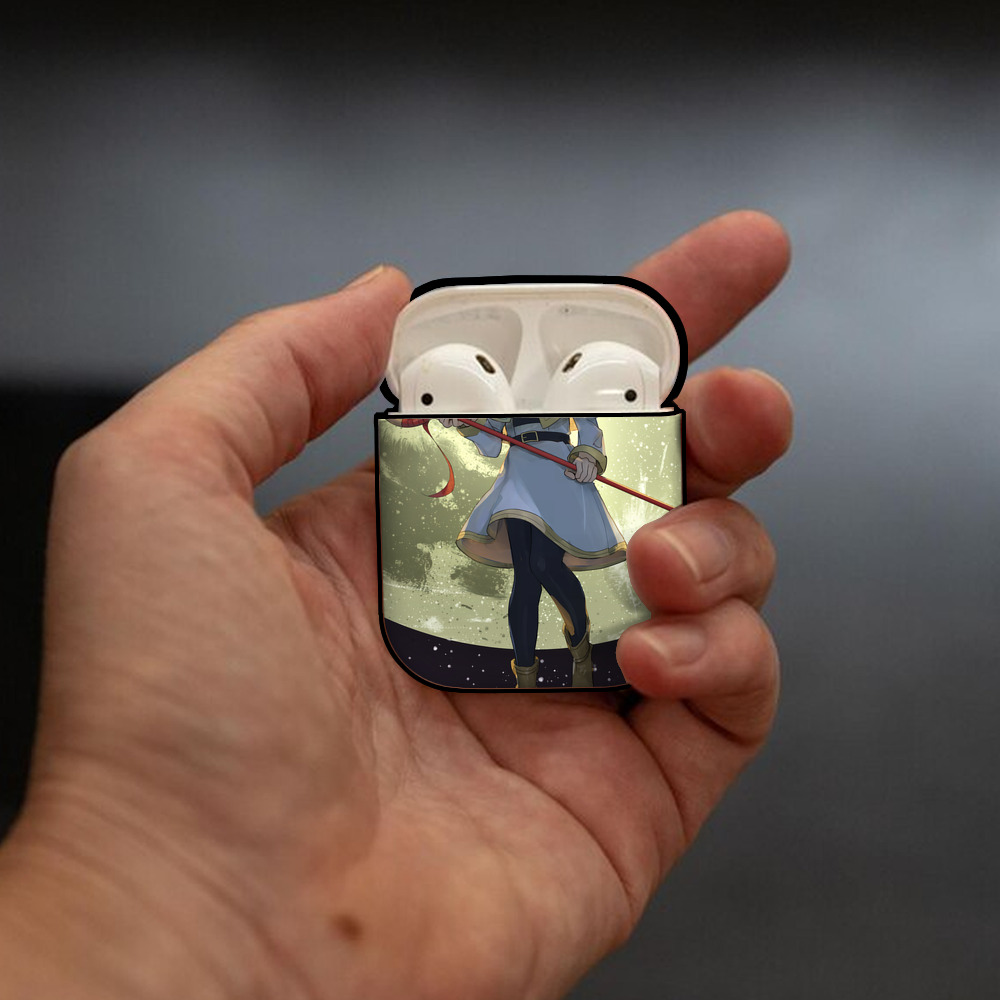 葬送のフリーレン Frieren AirPods 第2世代保護ケース ハードシェル ブラック 耐衝撃・防指紋・カラビナ付き