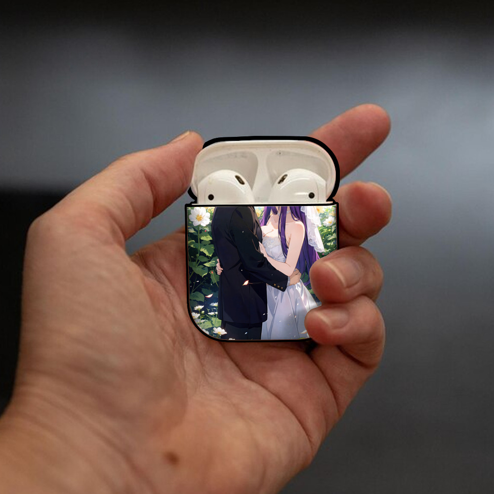葬送のフリーレン Frieren AirPods 第2世代保護ケース ハードシェル ブラック 耐衝撃・防指紋・カラビナ付き