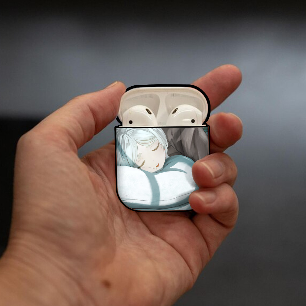 葬送のフリーレン Frieren AirPods 第2世代保護ケース ハードシェル ブラック 耐衝撃・防指紋・カラビナ付き