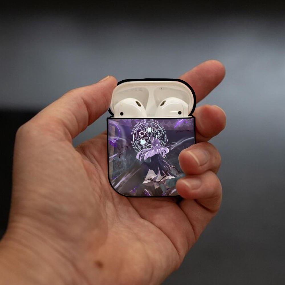 葬送のフリーレン Frieren AirPods 第2世代保護ケース ハードシェル ブラック 耐衝撃・防指紋・カラビナ付き