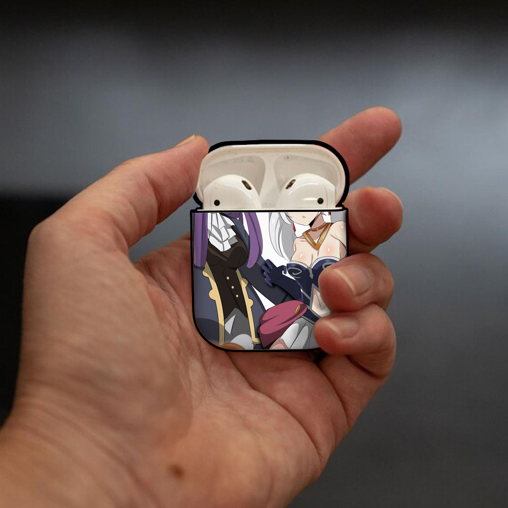 葬送のフリーレン Frieren AirPods 第2世代保護ケース ハードシェル ブラック 耐衝撃・防指紋・カラビナ付き
