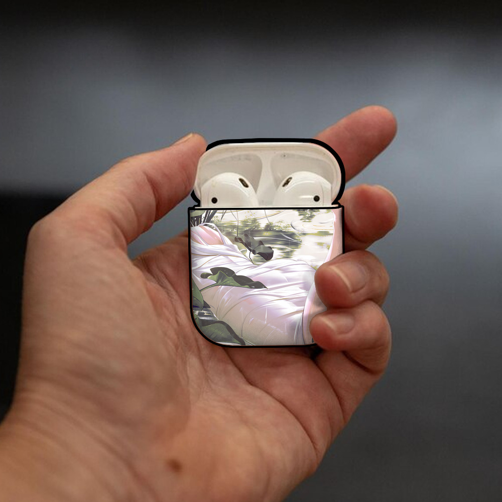 葬送のフリーレン Frieren AirPods 第2世代保護ケース ハードシェル ブラック 耐衝撃・防指紋・カラビナ付き