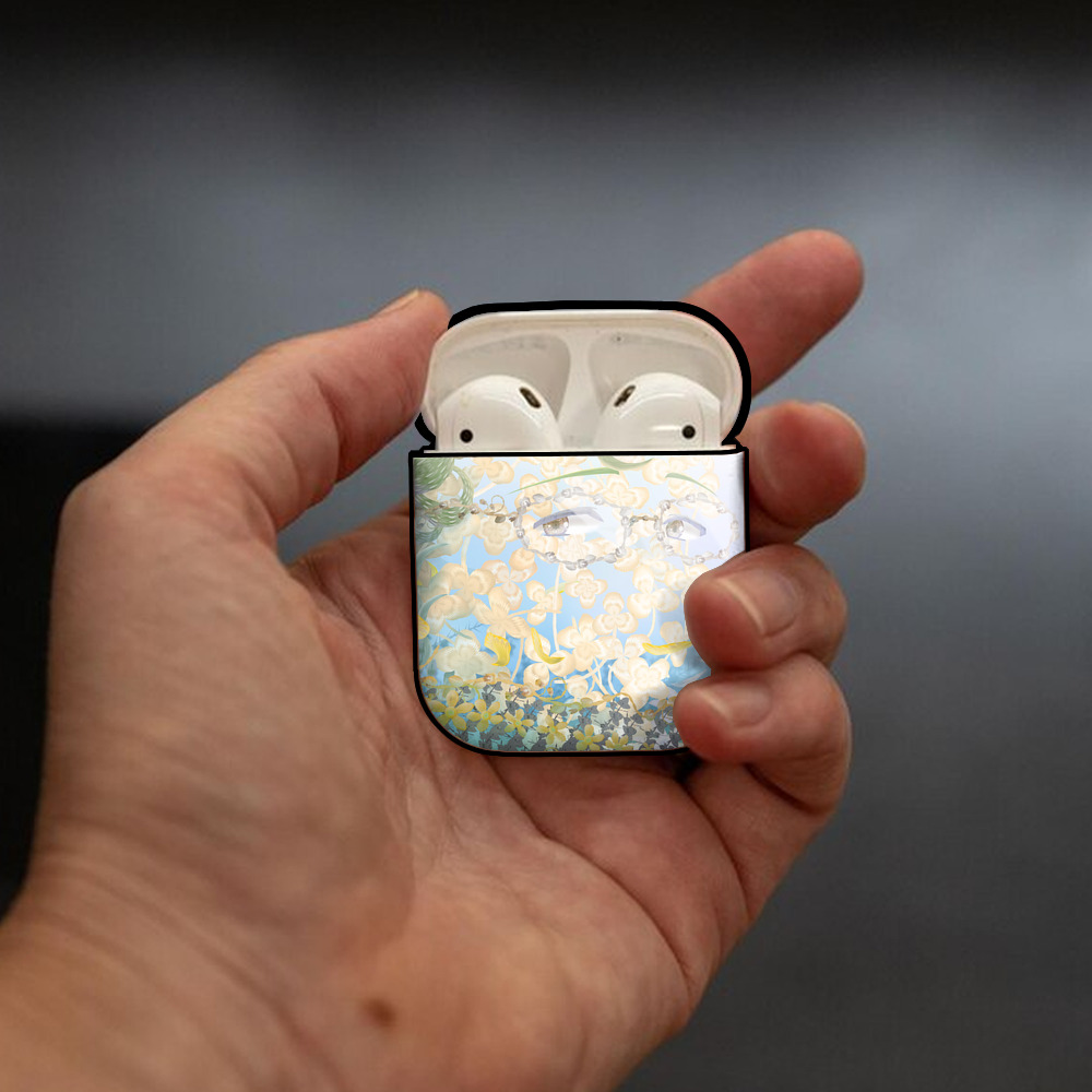 葬送のフリーレン Frieren AirPods 第2世代保護ケース ハードシェル ブラック 耐衝撃・防指紋・カラビナ付き