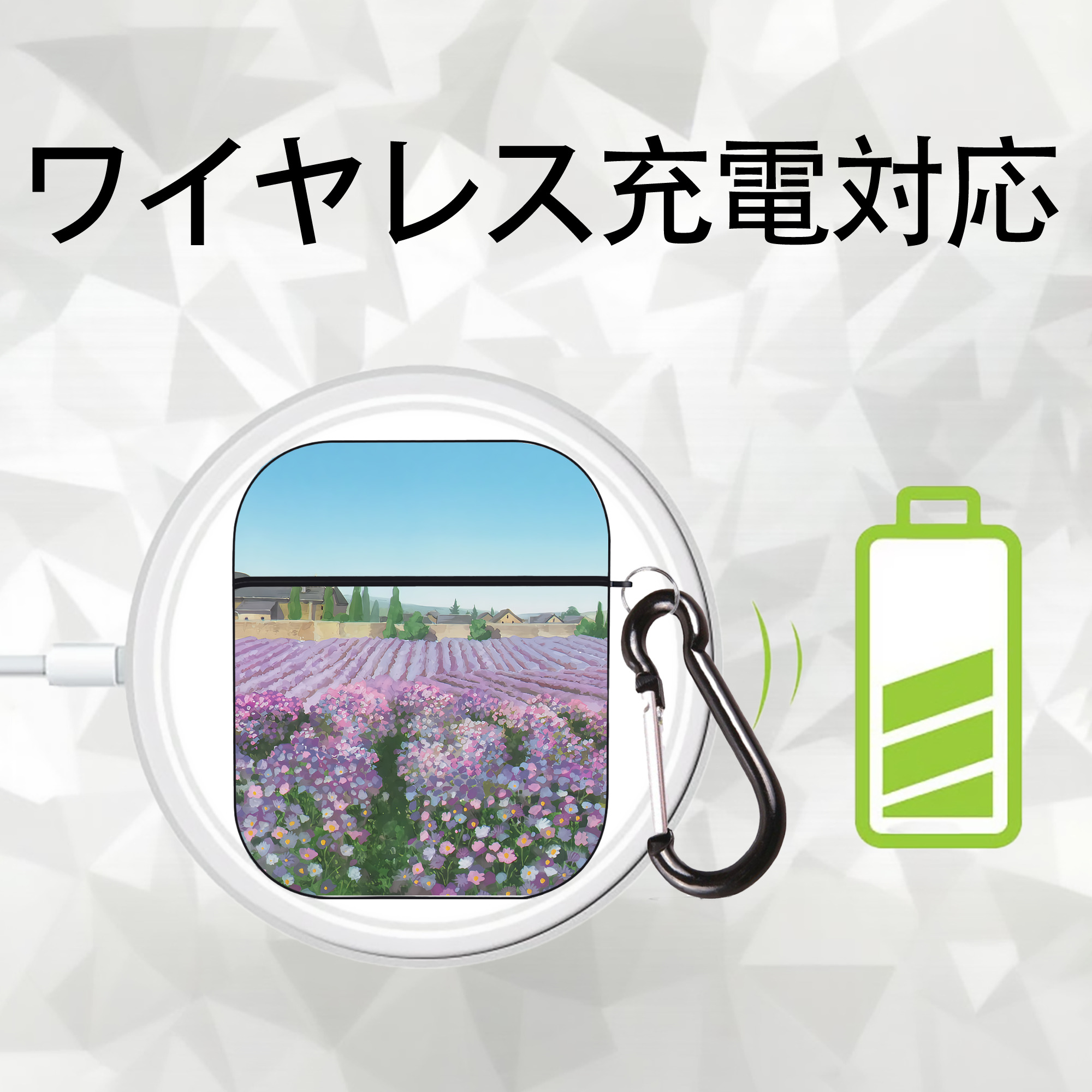 葬送のフリーレン Frieren AirPods 第2世代保護ケース ハードシェル ブラック 耐衝撃・防指紋・カラビナ付き