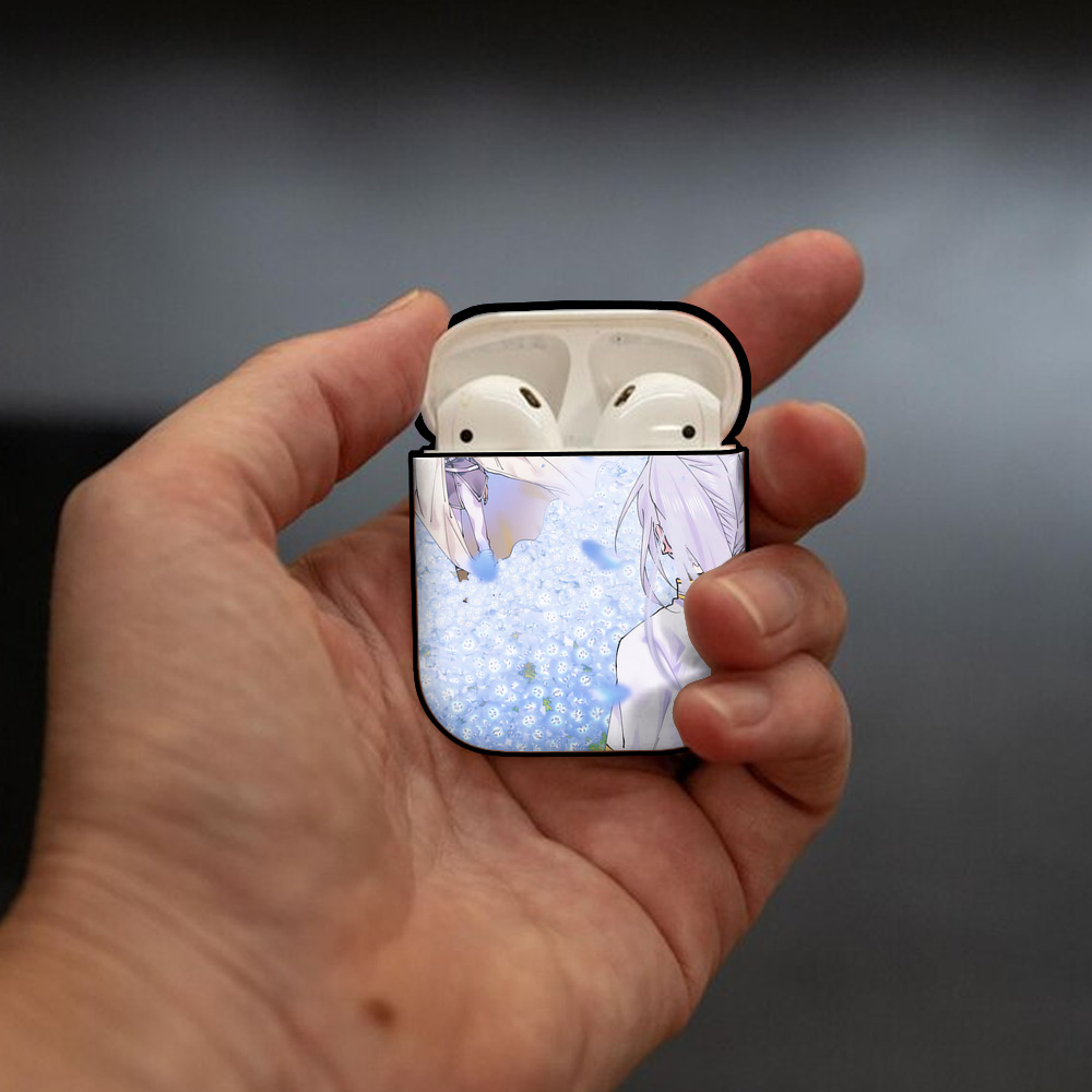 葬送のフリーレン Frieren AirPods 第2世代保護ケース ハードシェル ブラック 耐衝撃・防指紋・カラビナ付き