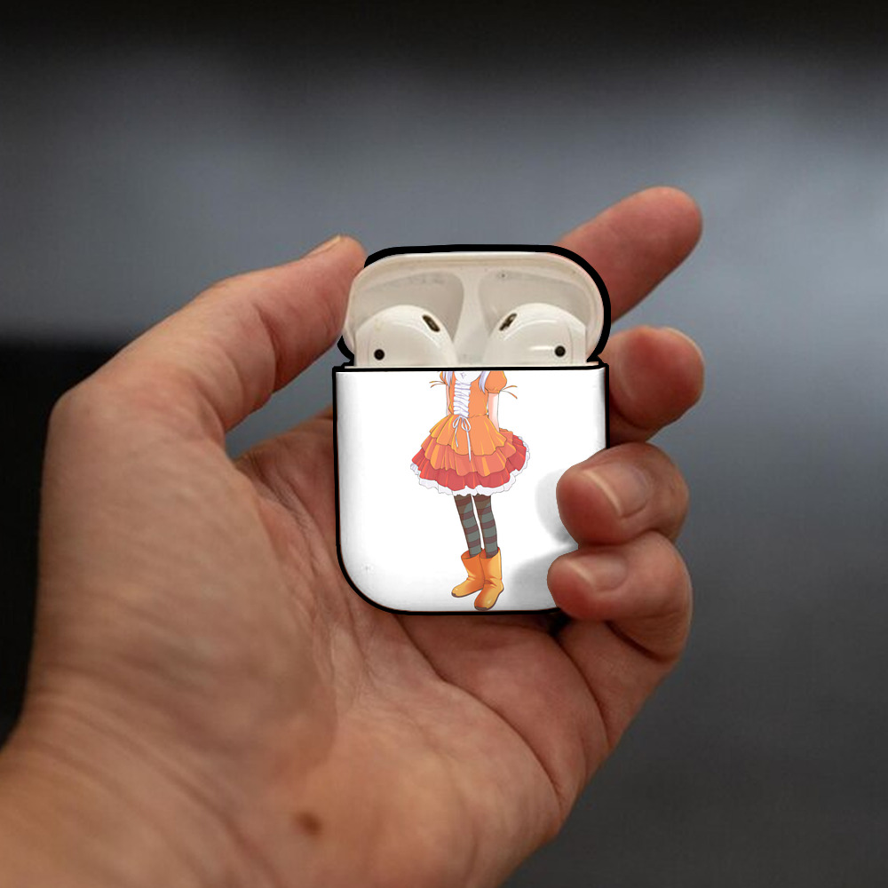 葬送のフリーレン Frieren AirPods 第2世代保護ケース ハードシェル ブラック 耐衝撃・防指紋・カラビナ付き