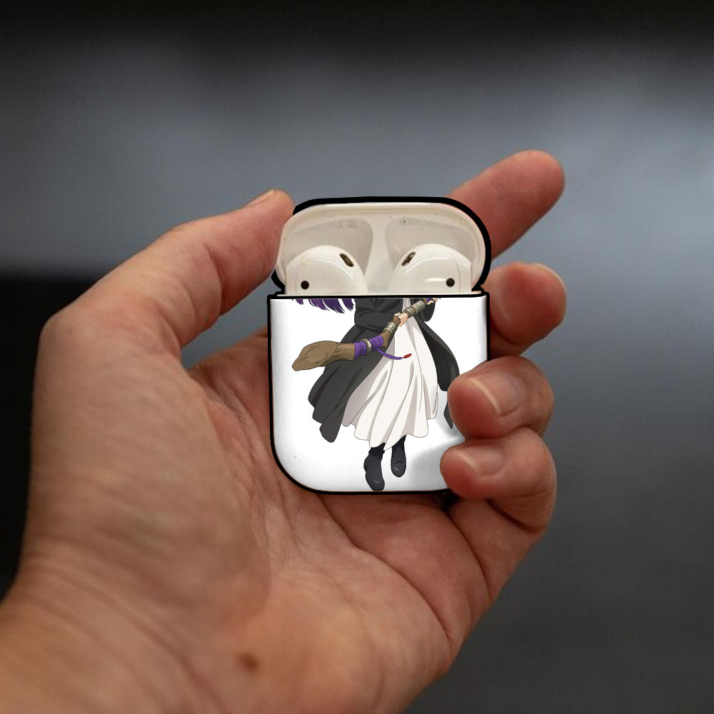葬送のフリーレン Frieren AirPods 第2世代保護ケース ハードシェル ブラック 耐衝撃・防指紋・カラビナ付き