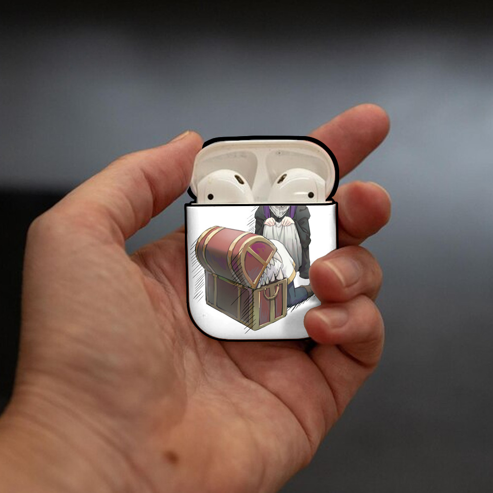 葬送のフリーレン Frieren AirPods 第2世代保護ケース ハードシェル ブラック 耐衝撃・防指紋・カラビナ付き