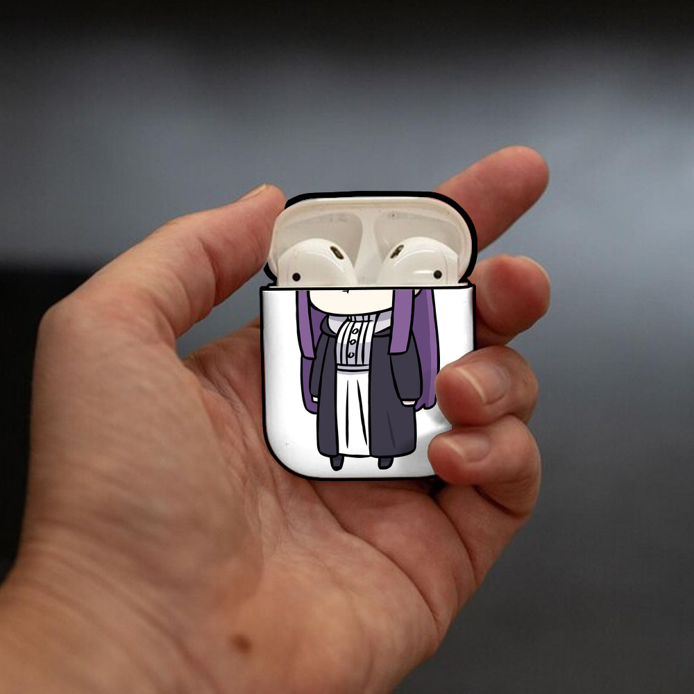葬送のフリーレン Frieren AirPods 第2世代保護ケース ハードシェル ブラック 耐衝撃・防指紋・カラビナ付き