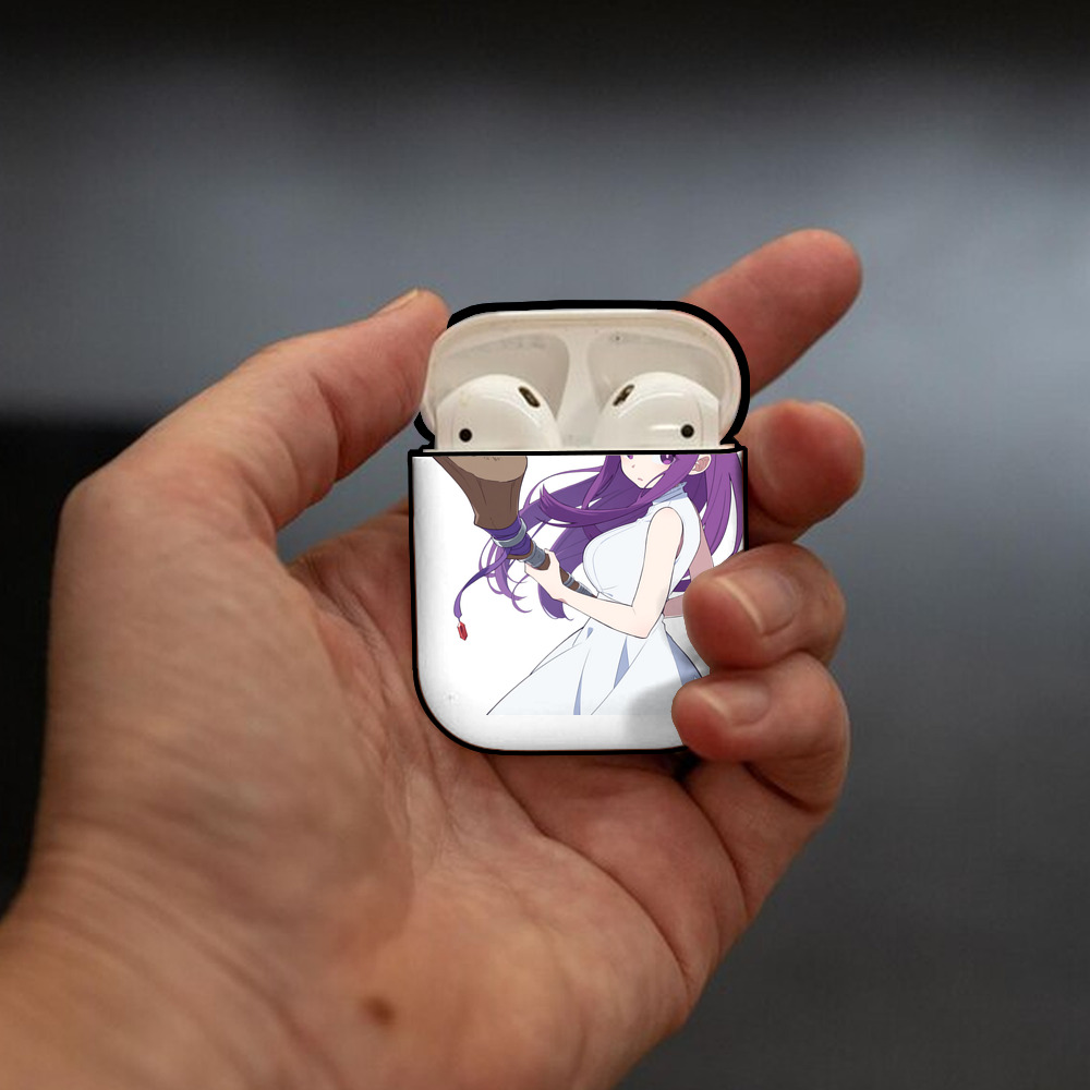 葬送のフリーレン Frieren AirPods 第2世代保護ケース ハードシェル ブラック 耐衝撃・防指紋・カラビナ付き
