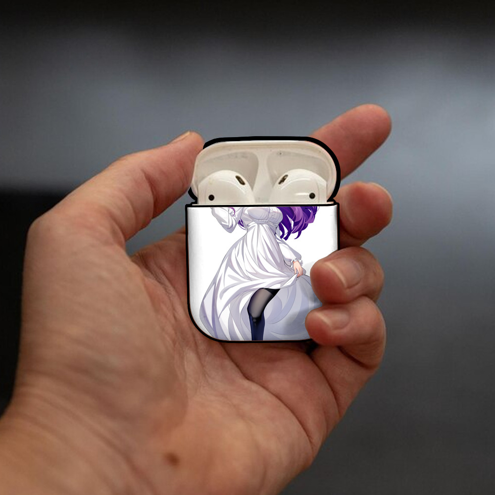 葬送のフリーレン Frieren AirPods 第2世代保護ケース ハードシェル ブラック 耐衝撃・防指紋・カラビナ付き