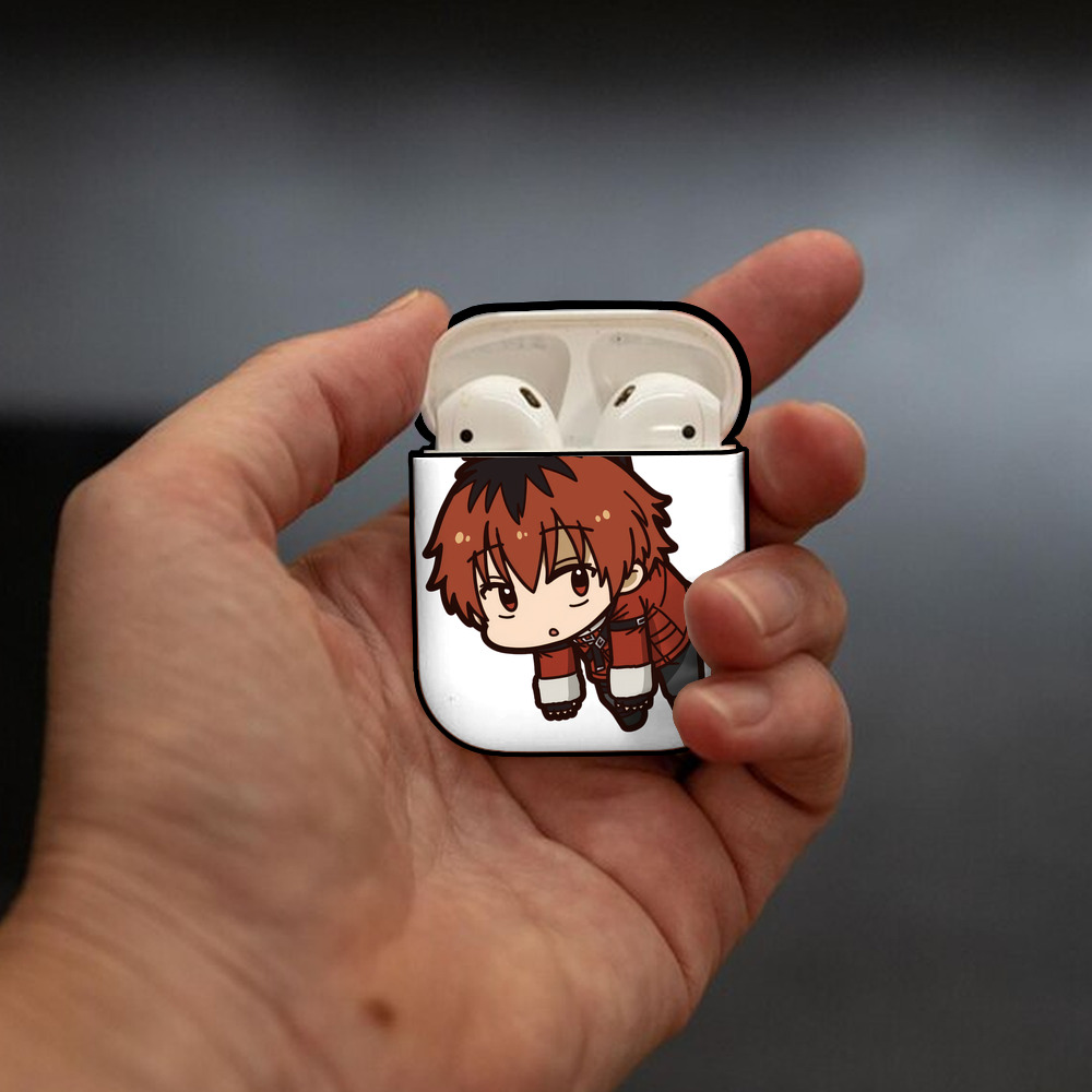 葬送のフリーレン Frieren AirPods 第2世代保護ケース ハードシェル ブラック 耐衝撃・防指紋・カラビナ付き