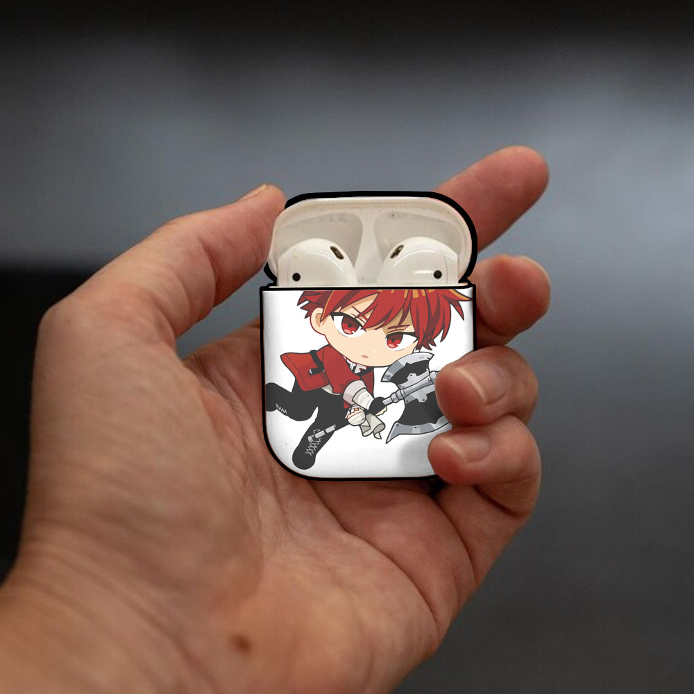 葬送のフリーレン Frieren AirPods 第2世代保護ケース ハードシェル ブラック 耐衝撃・防指紋・カラビナ付き