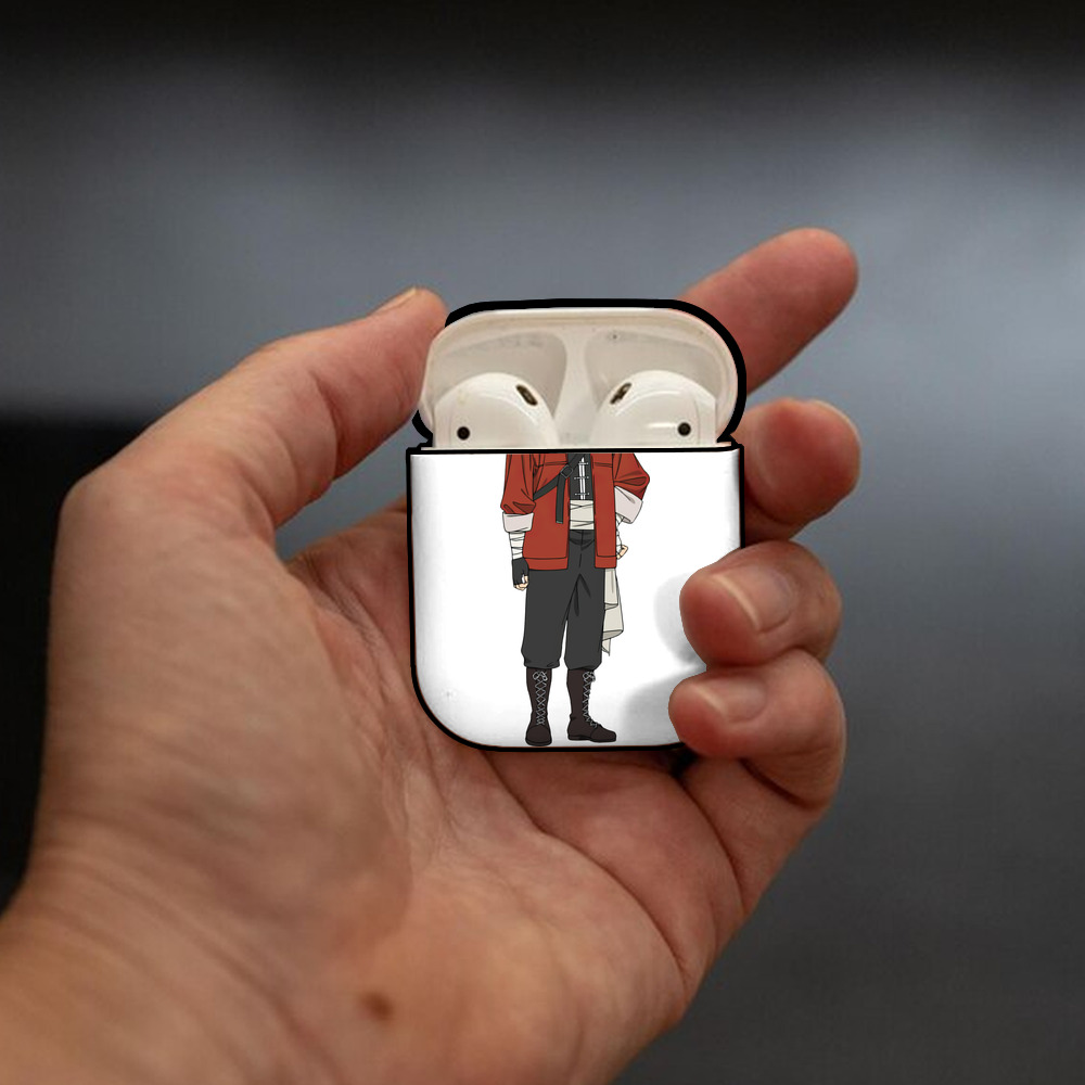 葬送のフリーレン Frieren AirPods 第2世代保護ケース ハードシェル ブラック 耐衝撃・防指紋・カラビナ付き