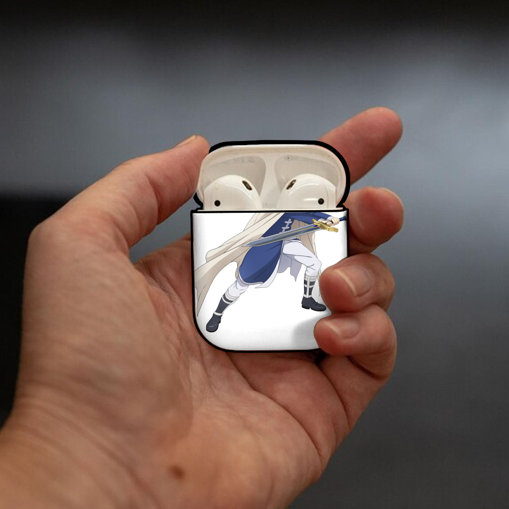 葬送のフリーレン Frieren AirPods 第2世代保護ケース ハードシェル ブラック 耐衝撃・防指紋・カラビナ付き