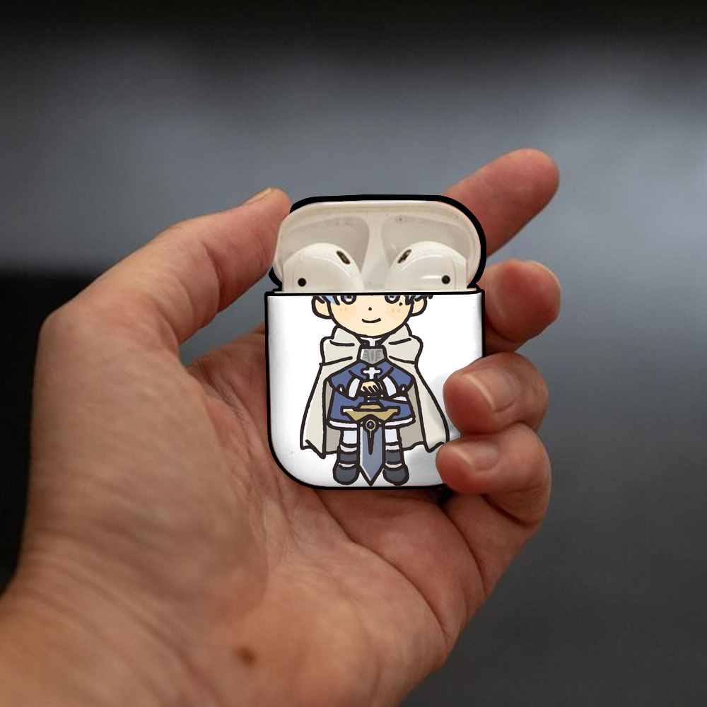 葬送のフリーレン Frieren AirPods 第2世代保護ケース ハードシェル ブラック 耐衝撃・防指紋・カラビナ付き