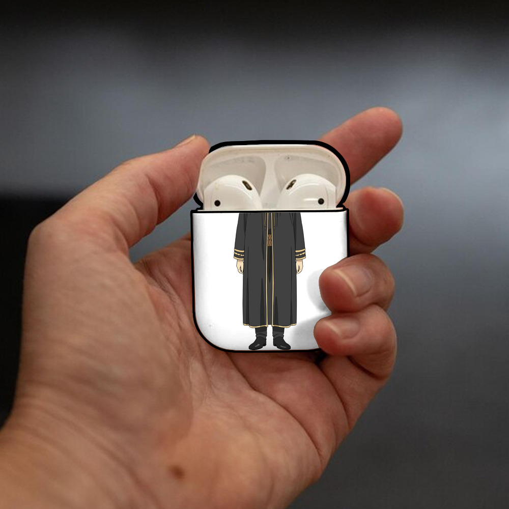 葬送のフリーレン Frieren AirPods 第2世代保護ケース ハードシェル ブラック 耐衝撃・防指紋・カラビナ付き
